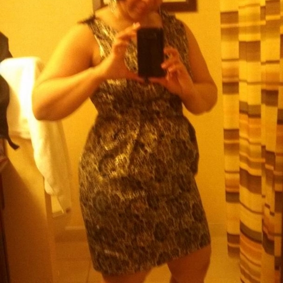 EUC Black and Gold Dress - Picture 5 of 8